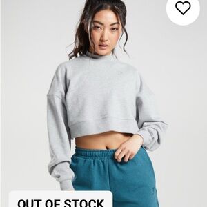 Gymshark Rest Day Sweats Cropped Pullover - size Small